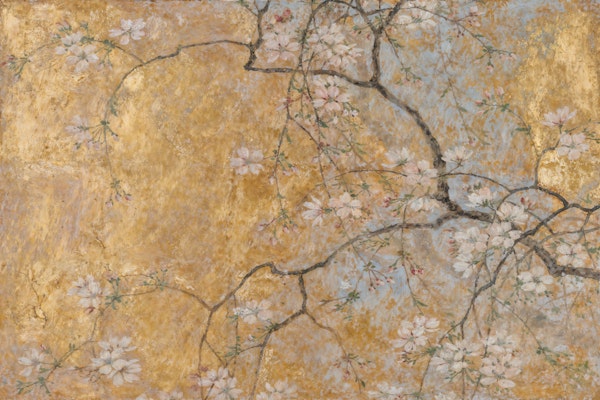 Golden Cherry Blossom Branches