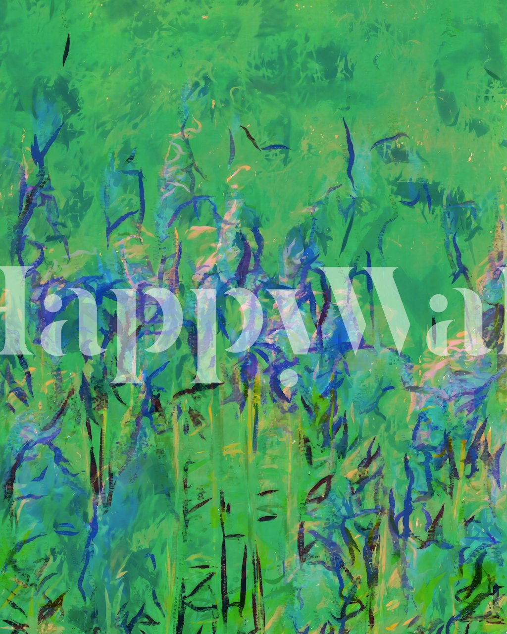 Hyacinths wallpaper in a stylish room