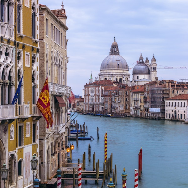Venice Domes Over Blue Canal