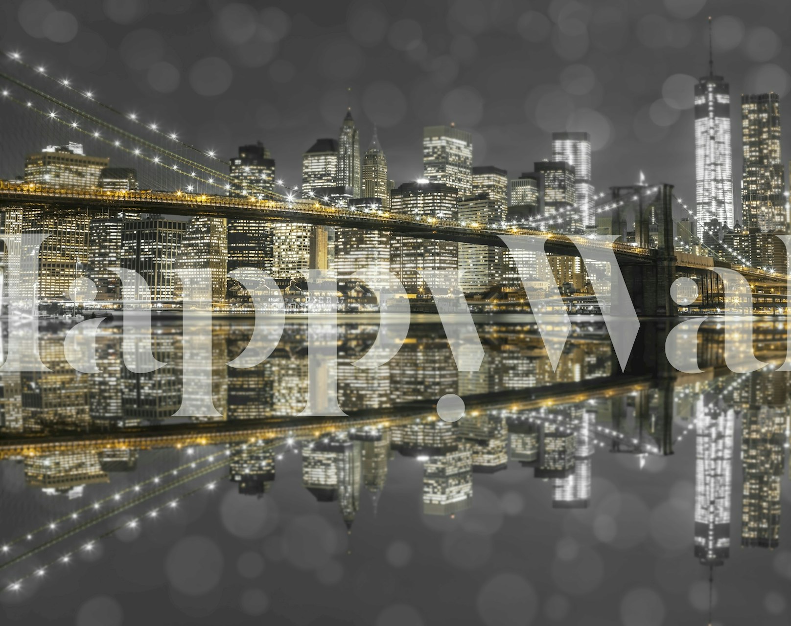 Brooklyn Bridge 's nachts met stadslichten