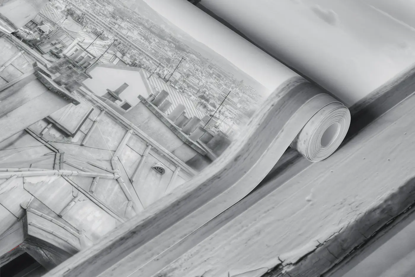 Romantic Paris Rose In Vase wallpaper roll