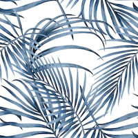 Dusty blue tropical dream wallpaper