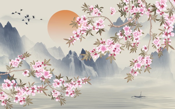 Pastel Mountain Serenity