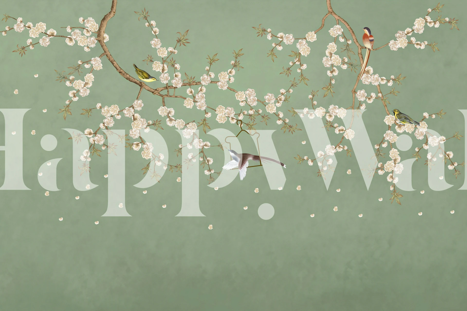 Blossom Branch Delight tapetti huoneessa