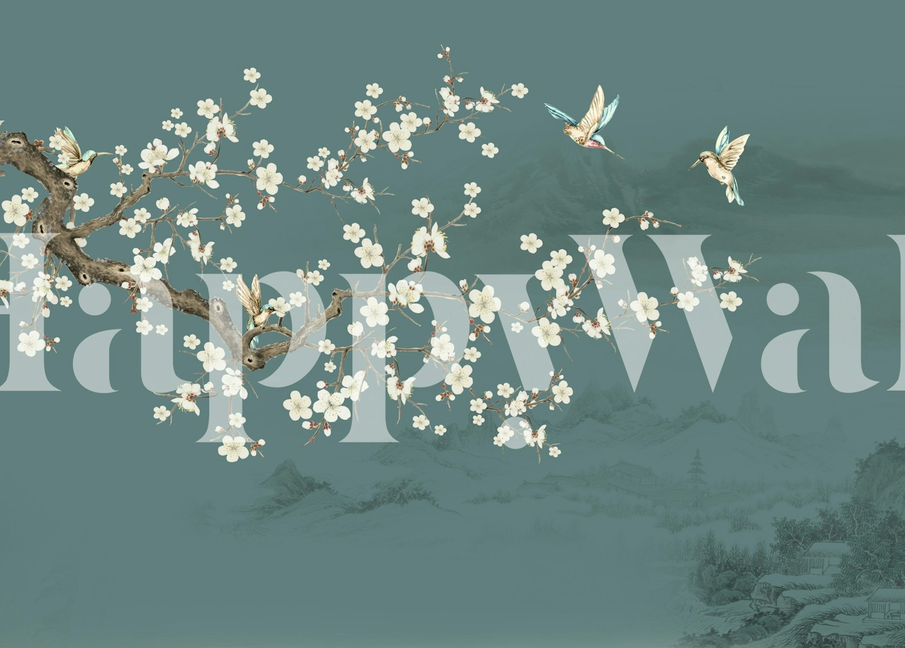 Chinoiserie Charm wallpaper in a room