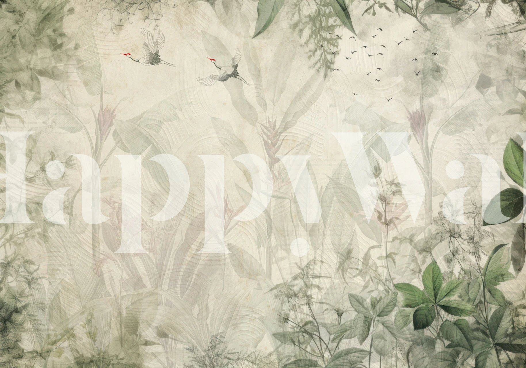 Vibrant Tropical Sanctuary wallpaper in a room