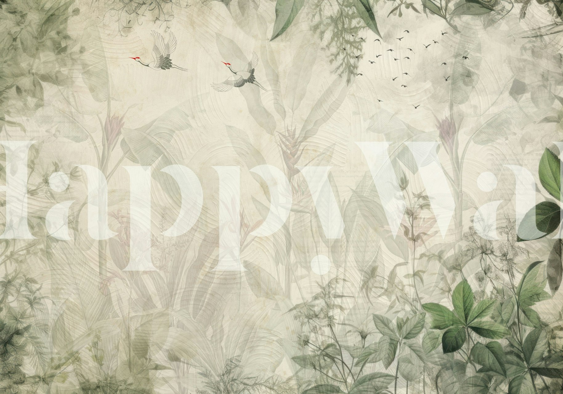 Vibrant Tropical Sanctuary-tapet i et rum