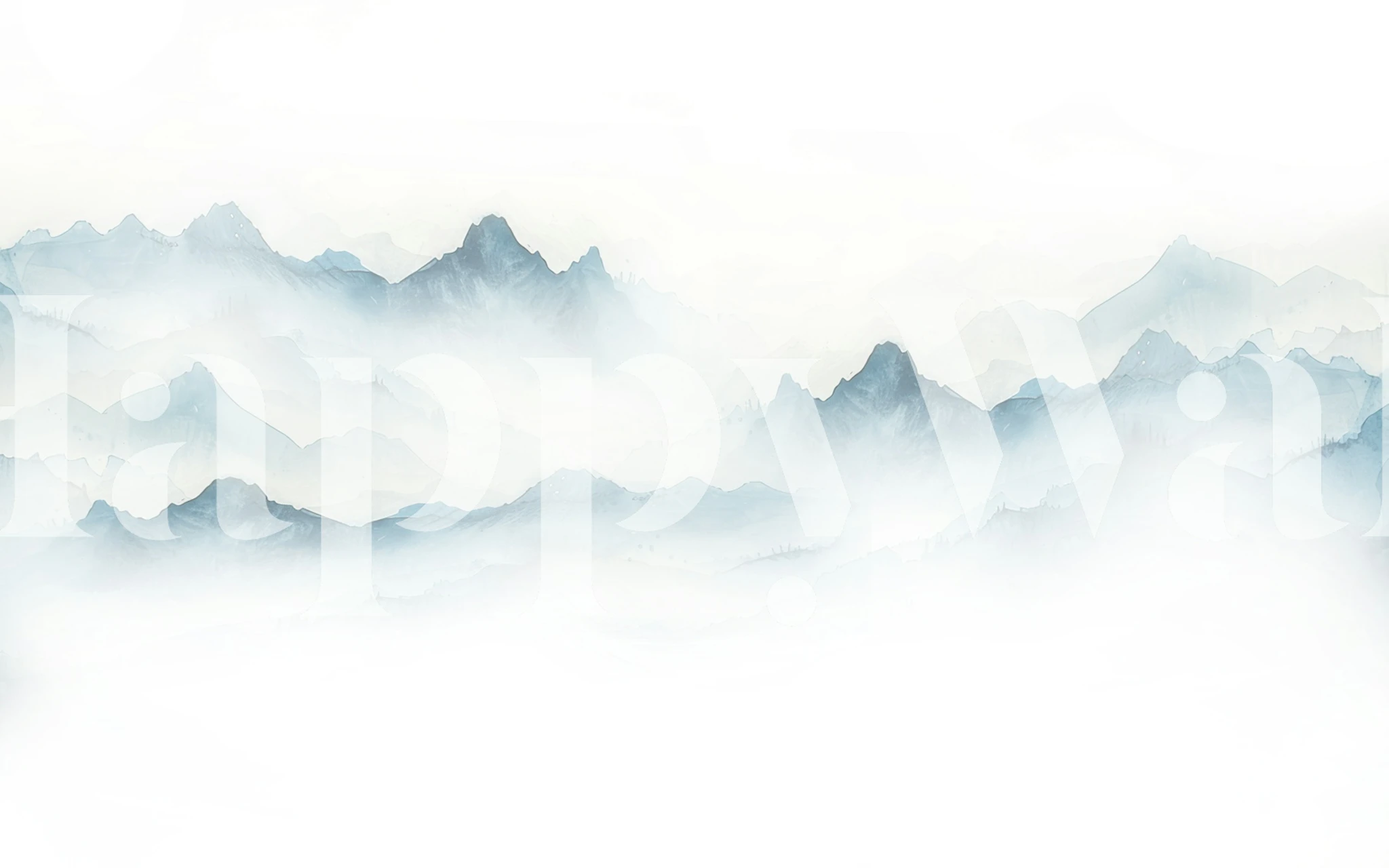 Tapeta Tranquil Blue Mountains u sobi