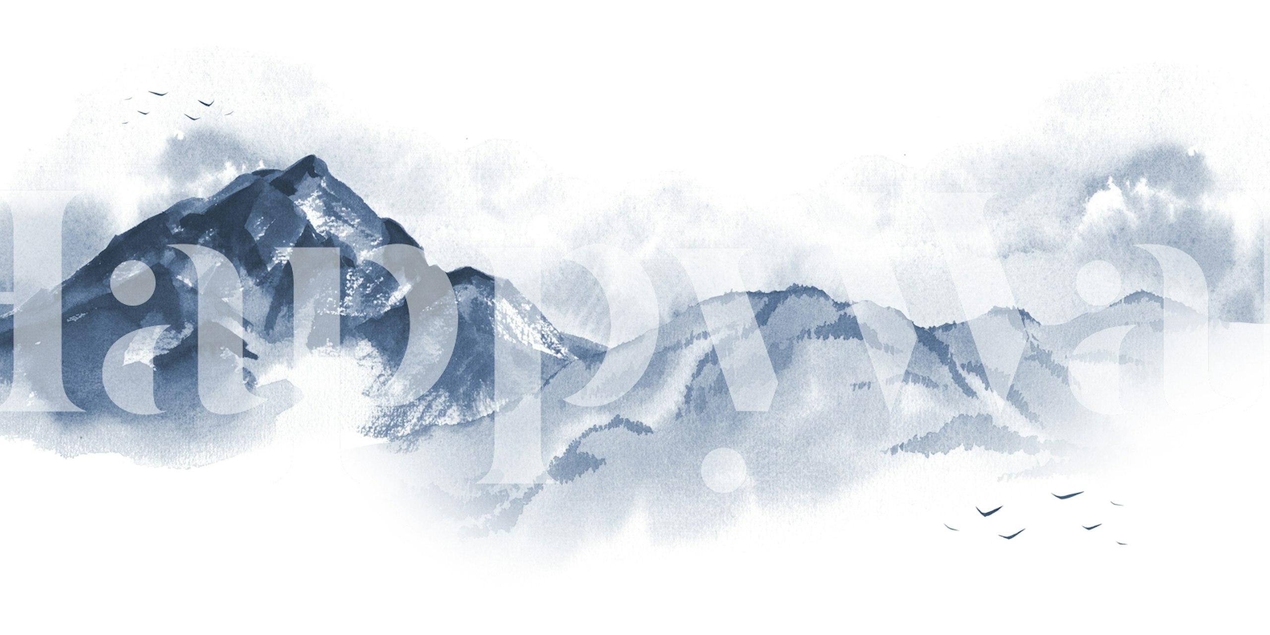 Papel de parede Tranquil Mountain View em um quarto