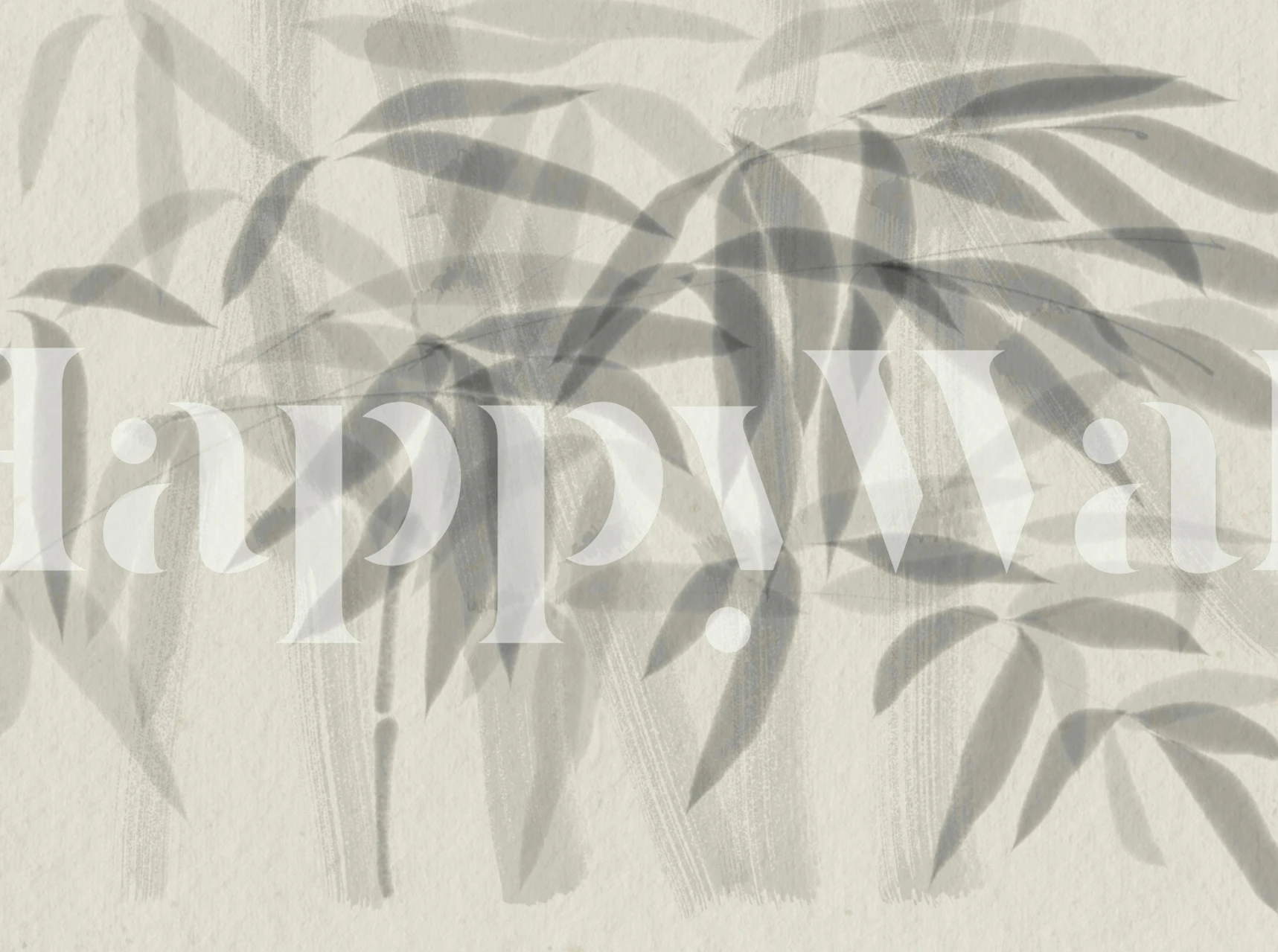 Traditional bamboo art wallpaper in a room