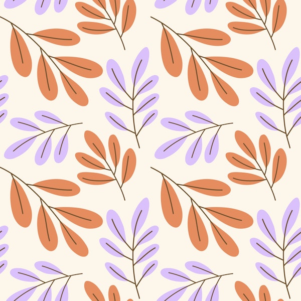 Minimal Cheerful Leaves Pattern