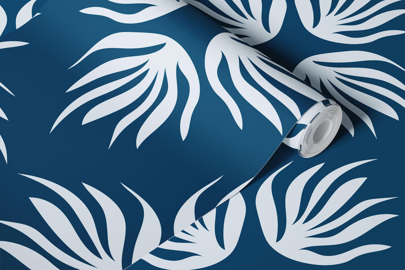 Scandinavian Palm Leaf Scatter wallpaper roll