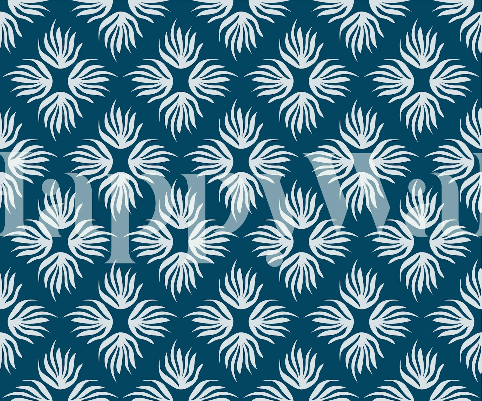 Scandinavian Palm Leaf Scatter wallpaper in a room