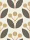 Minimalist Scandinavian Flowers - brown tan