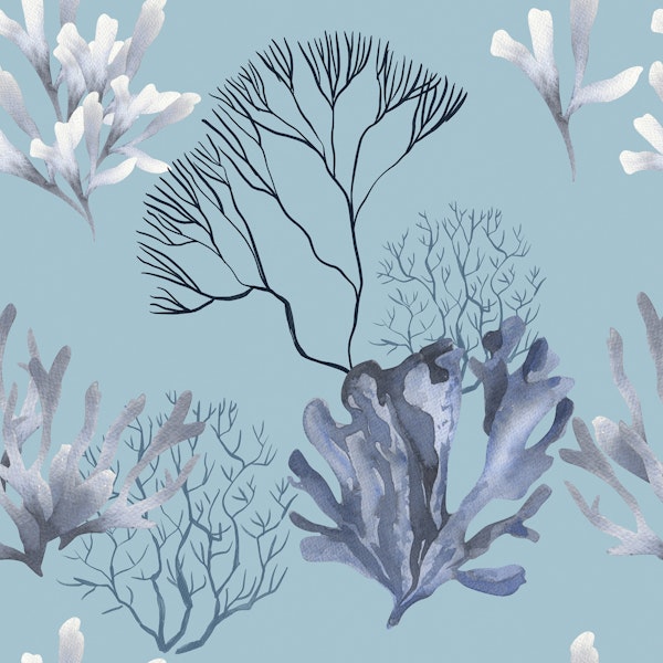 Blue Coral Reef Pattern S