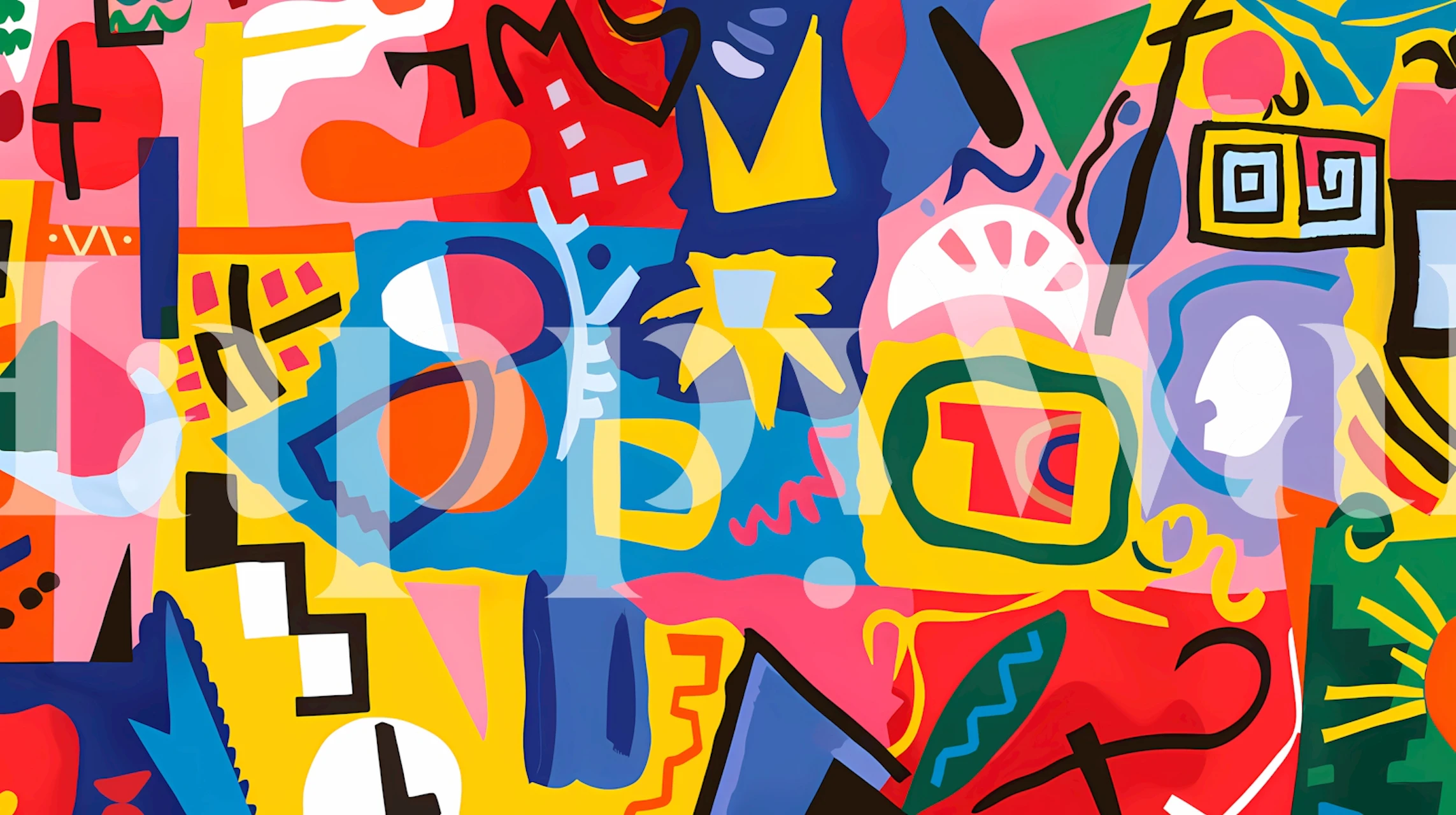 Bright Street Art Graffiti tapet i et rum