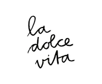 La Dolce Vita Modern Calligraphy BlackWhite wallpaper