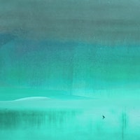 Frozen Lake in Blue Haze tapete