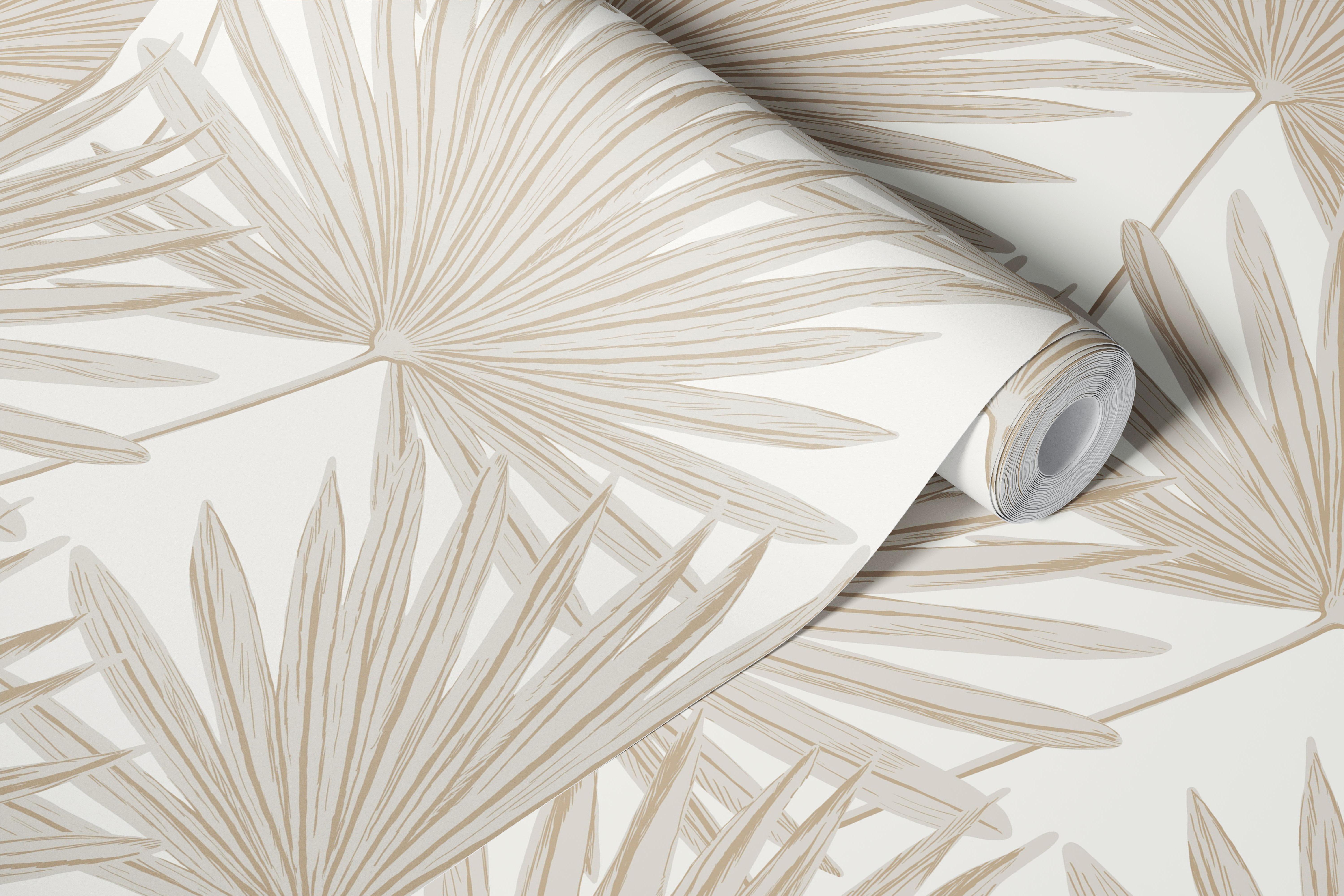 Palm Paradise Warm Minimalist wallpaper design