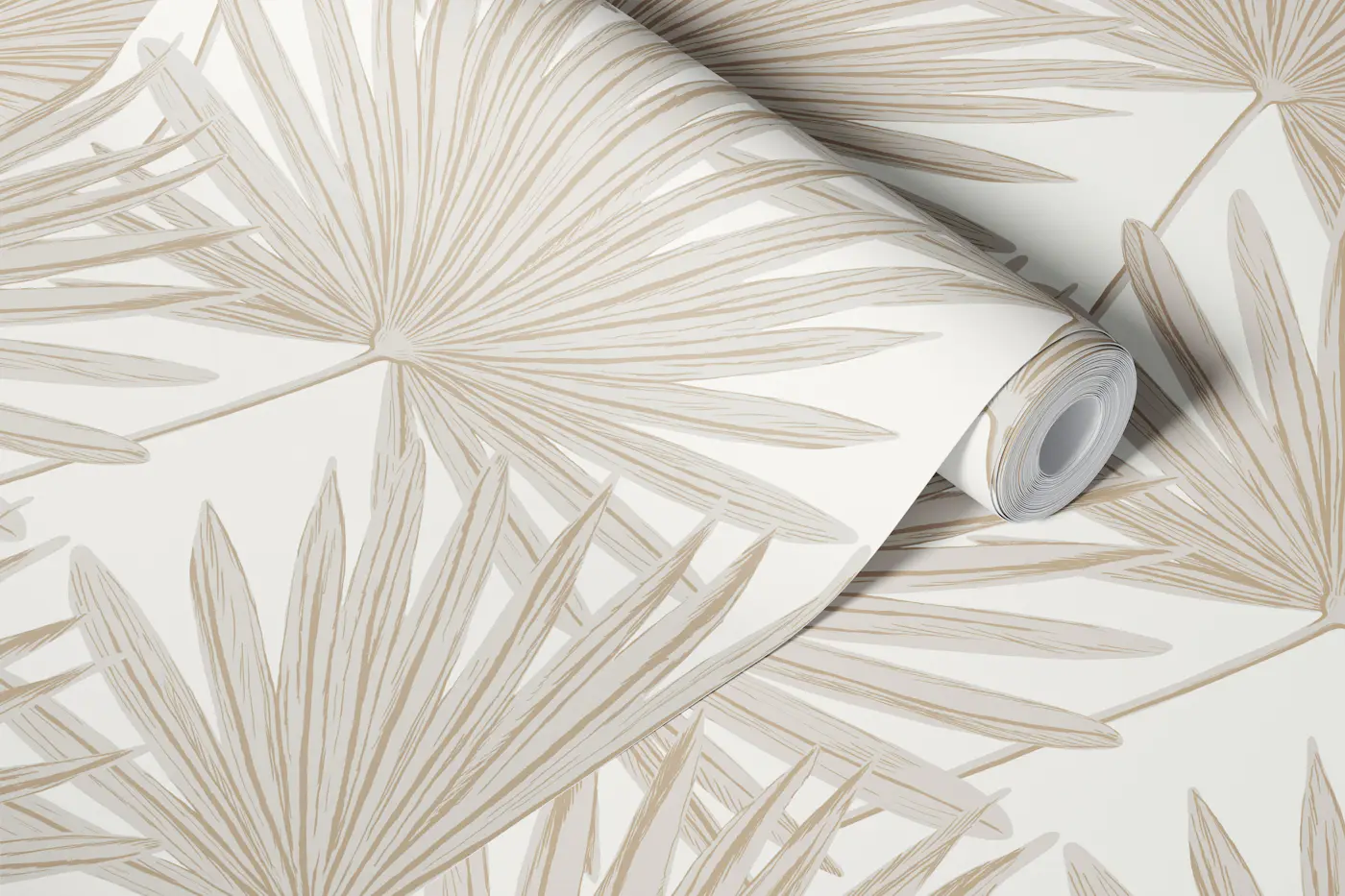 Palm Paradise - Warm Minimalist wallpaper roll
