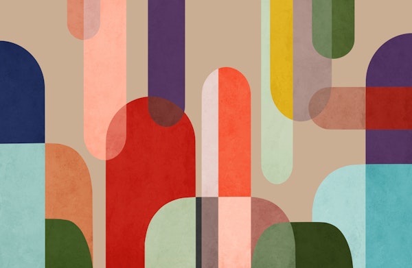 Modern Abstract Rounded Columns