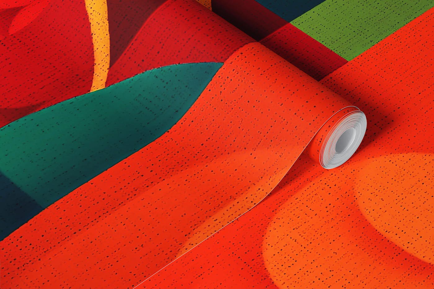 Color Block Parrot Duo wallpaper roll