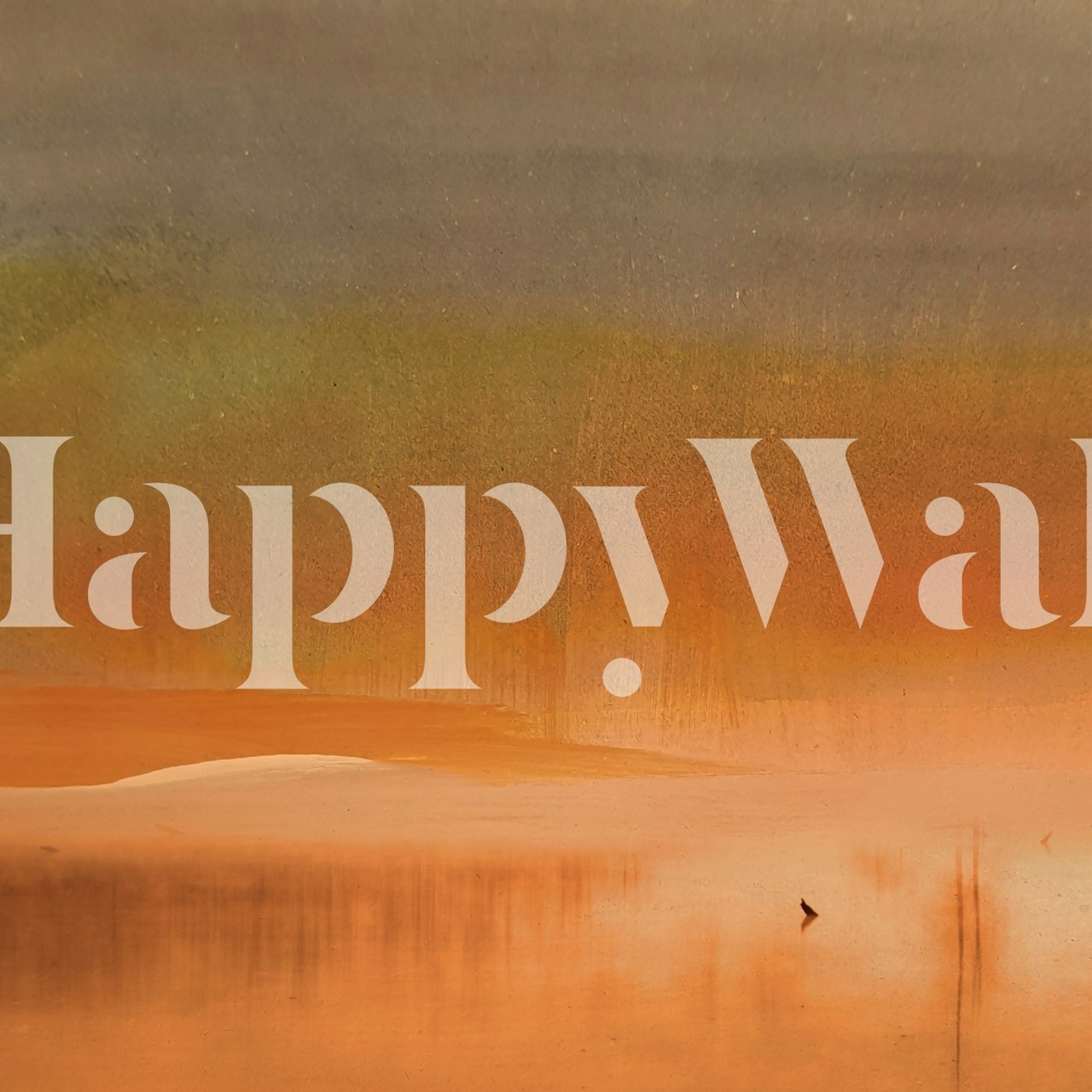 Soft Gradient Sunset Lake wallpaper in a room