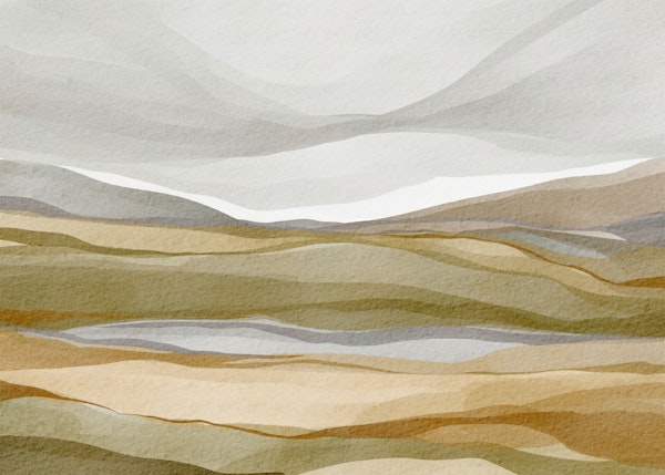 Soft Earthtone Landscape Layers