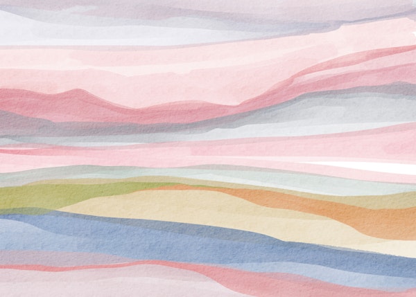 Calm Coastal Watercolor Layers