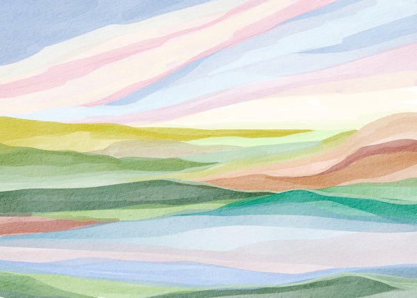 Dreamy Rolling Hills Pastels
