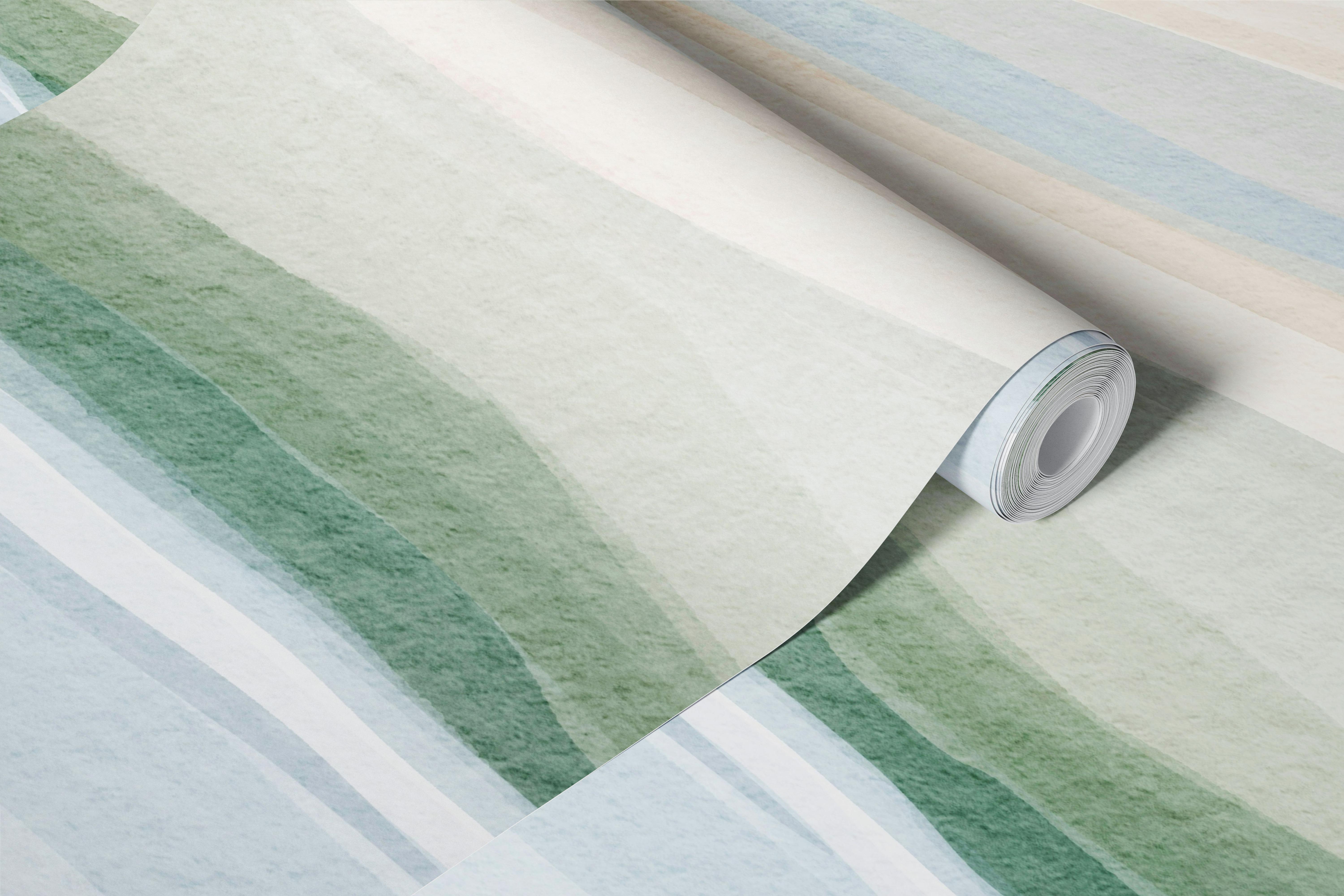 Calm Ocean Layers in Earth Tones wallpaper in room