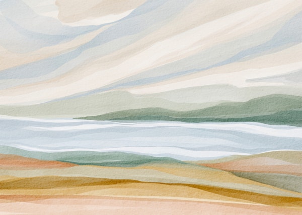 Calm Ocean Layers in Earth Tones