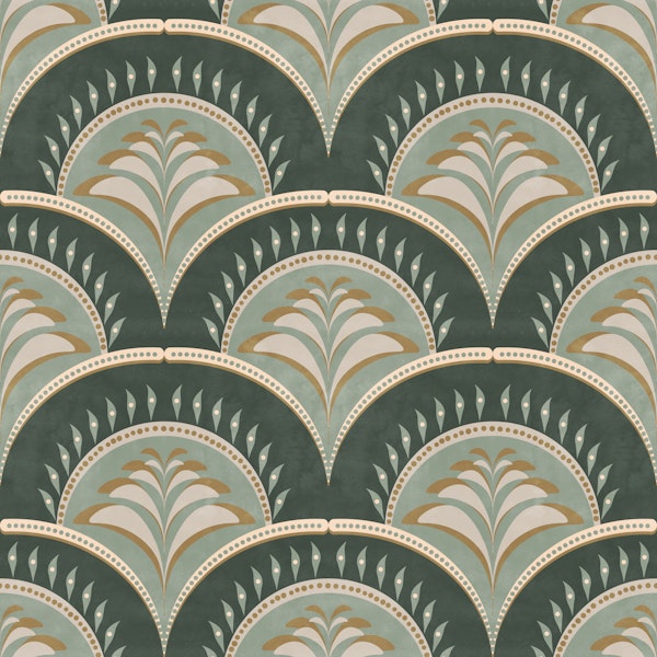 Art Deco Fan Botanicals