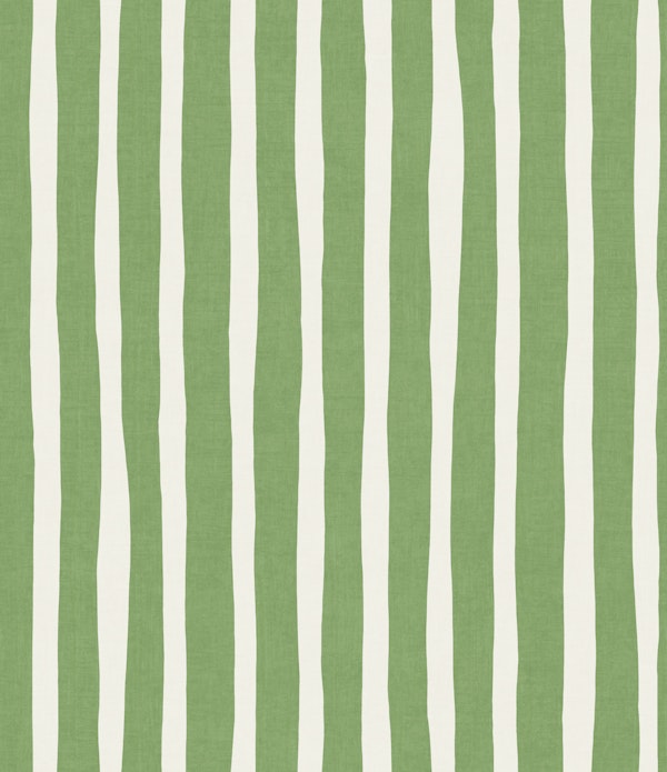 Dill Green Organic Hand Painted Stripes