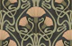 art nouveau ornate blooms - dark green