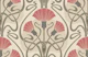 art nouveau ornate blooms - sage and coral