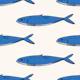 Blue Sardines Coastal Sketch