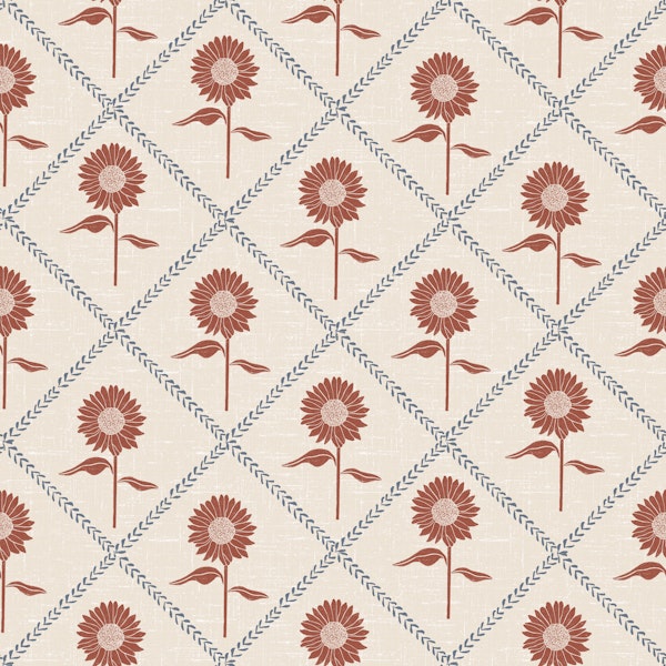 Rust Sunflower Lattice