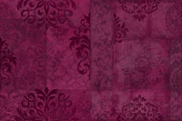 Deep Magenta Ornate Damask wallpaper