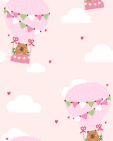 Capybara Pink Air Balloon tapete