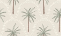 Tropical Palms Soft Neutrals modern beige wallpaper