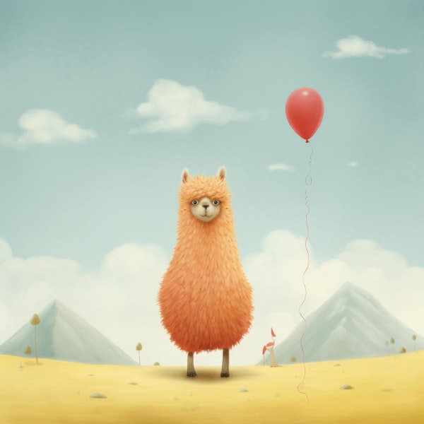 Minimal Alpaca Balloon