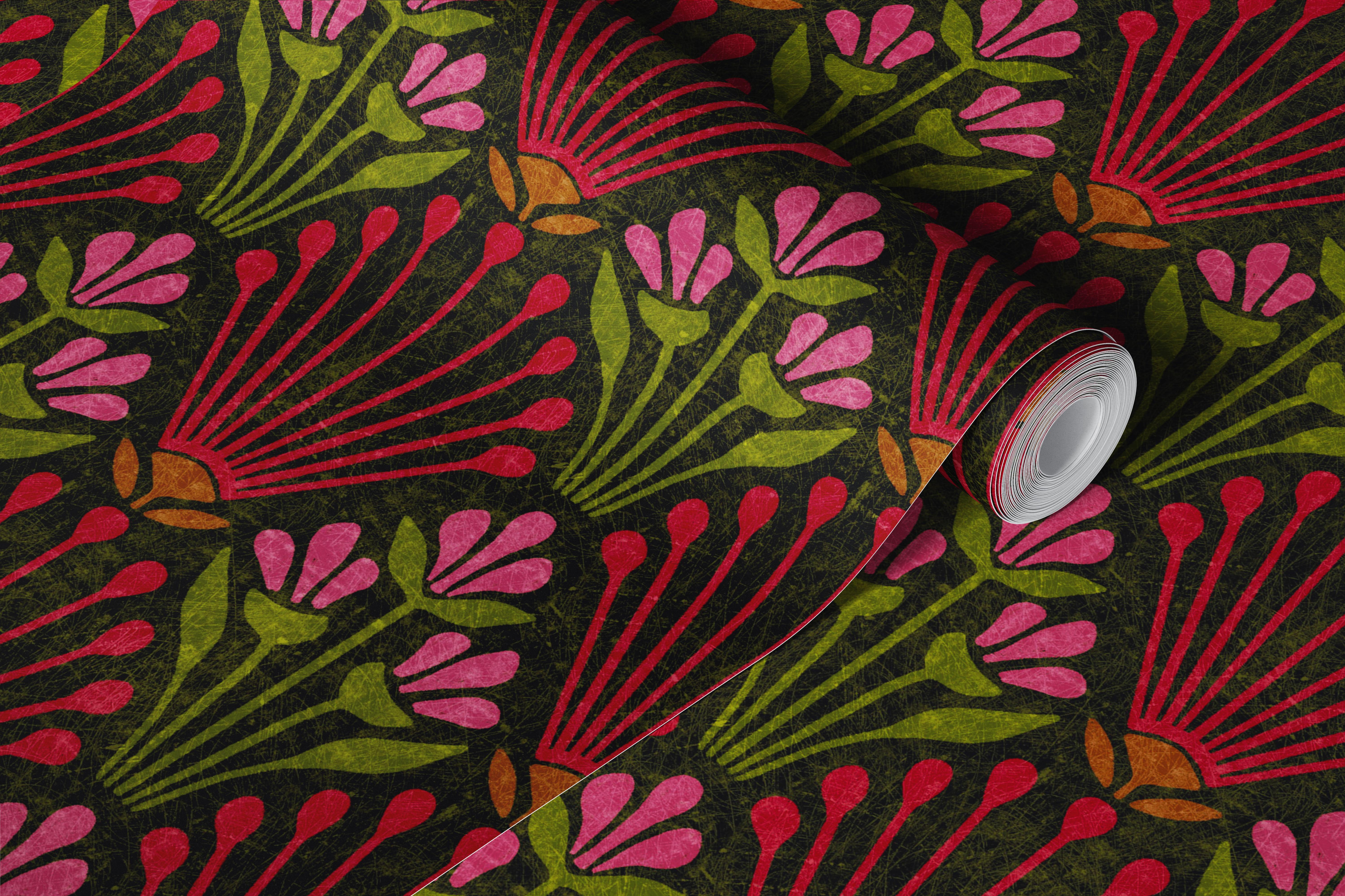 Juliana dark wallpaper in a decorated room