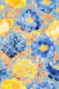 Retro Country Floral on Pastel Blue Small