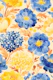 Yellow and Blue Retro Country Floral Large