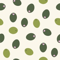 Olive You Minimal Pattern tapet