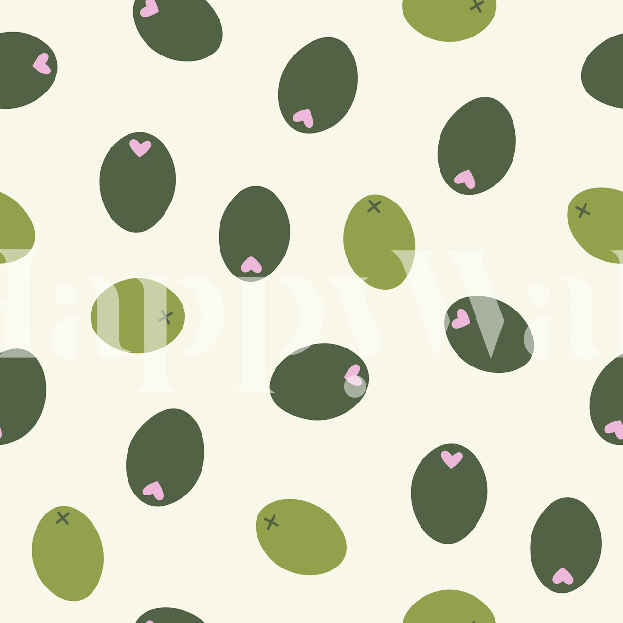 Olive You Minimal wallpaper in a room