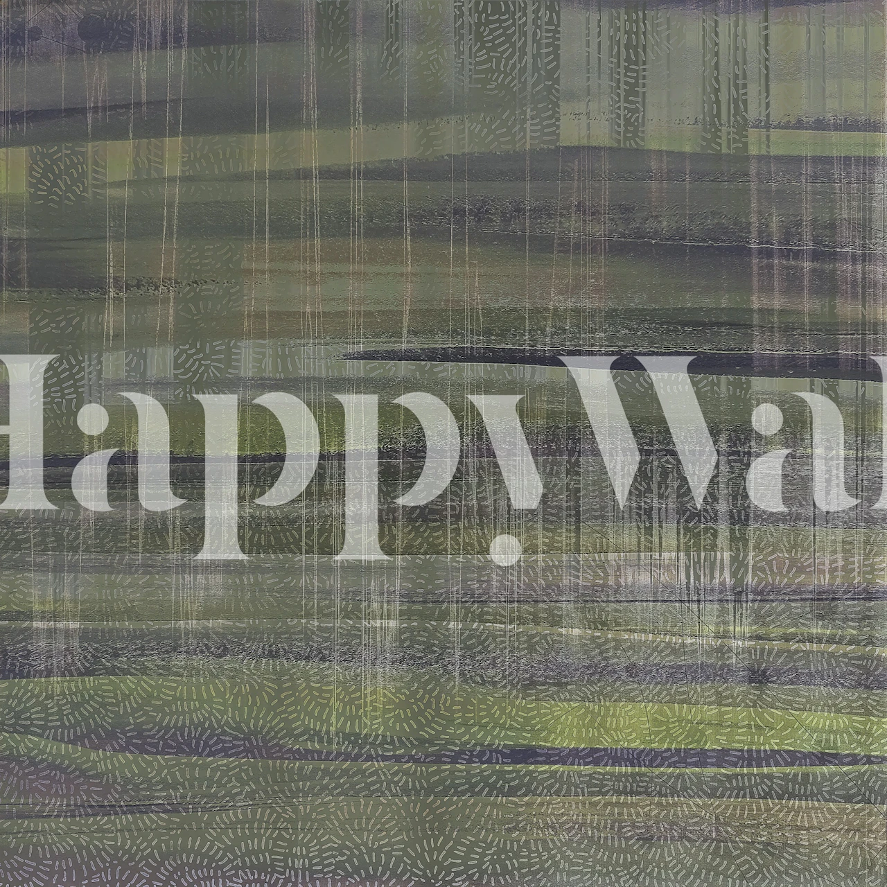 Moss and Charcoal Brush Stripes tapet i et rum