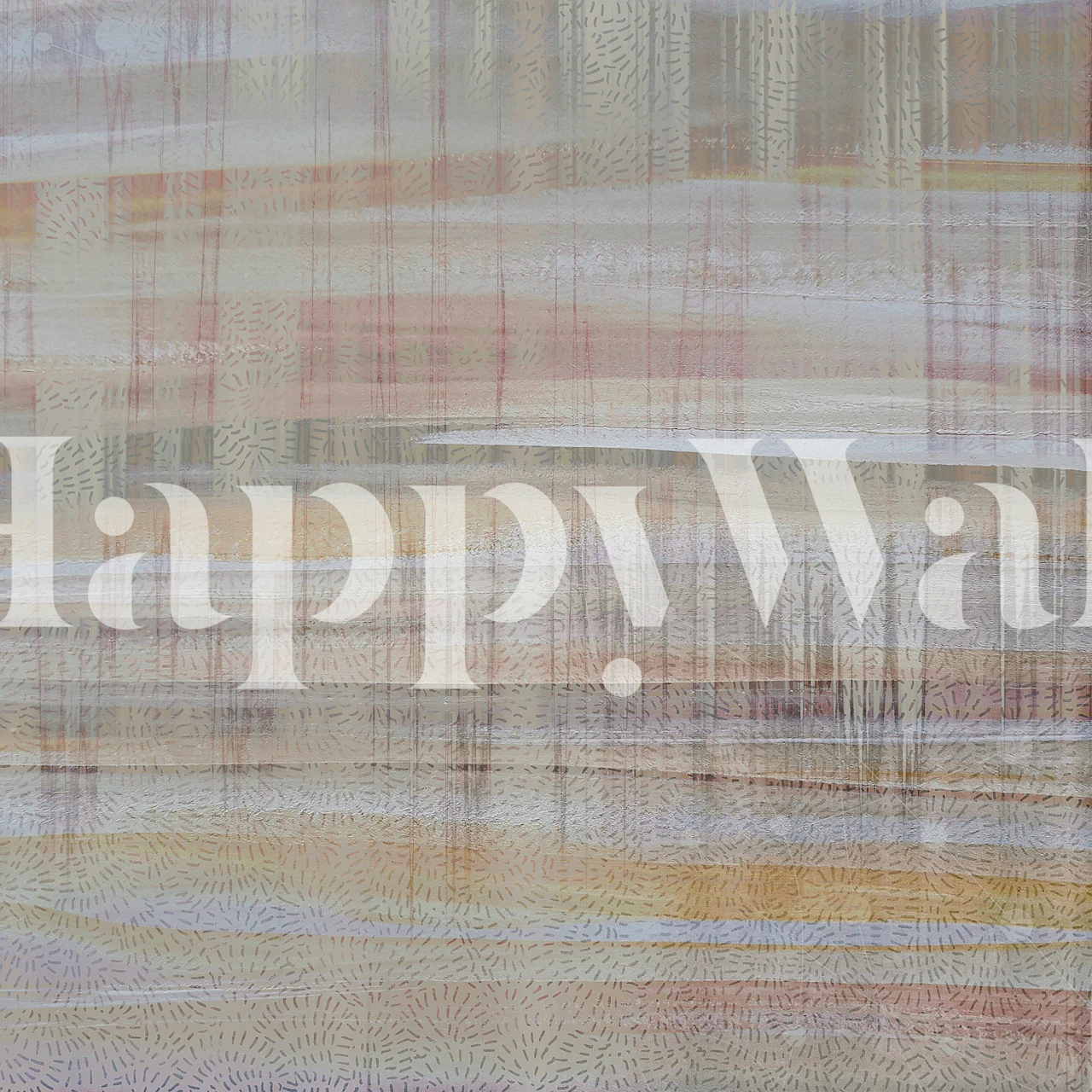 Weathered Linen Stripes Neutral wallpaper in a room