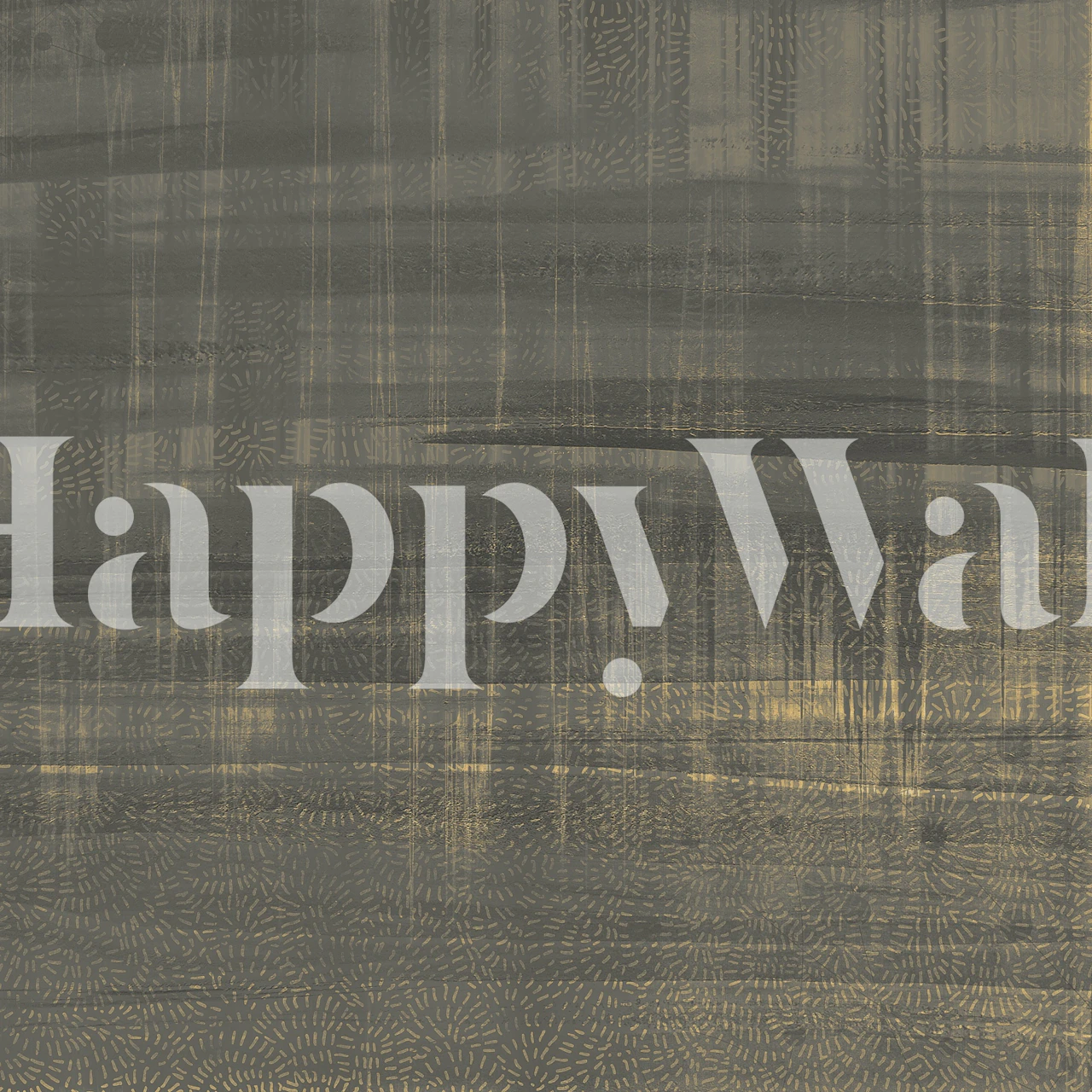 Modern Rustic Gray Gold Overlay wallpaper in a room